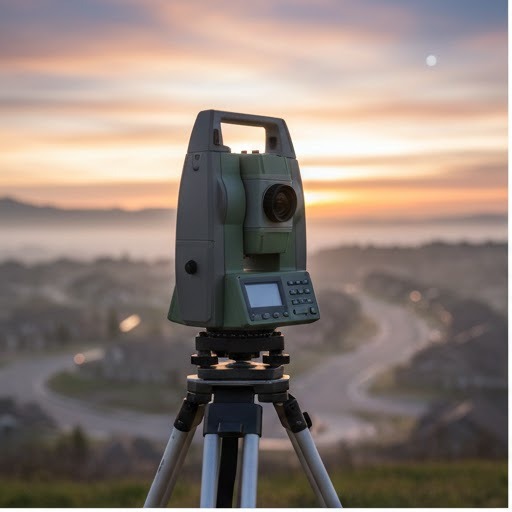 Survey crew working near field boundary
