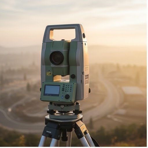 Construction staking in progress